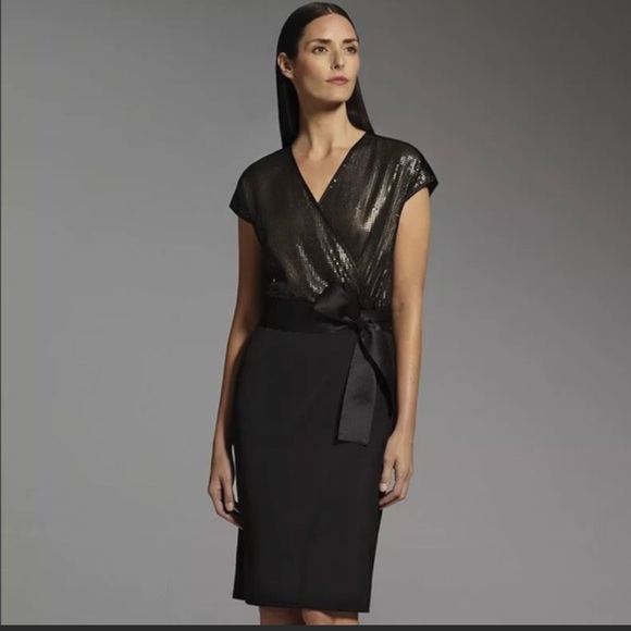 Narciso Rodriguez Dresses & Skirts - NEW Narcisco Rodriguez Black Wrap Dress Size XL
